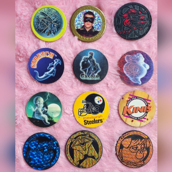 Vintage 90s Disney Casper Batman POGS & Slammers Set of 19 - Picture 3 of 5